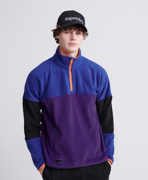 Superdry Crafted Casuals Street Fleece Track Férfi Pulóver Lila | FEZLR4037